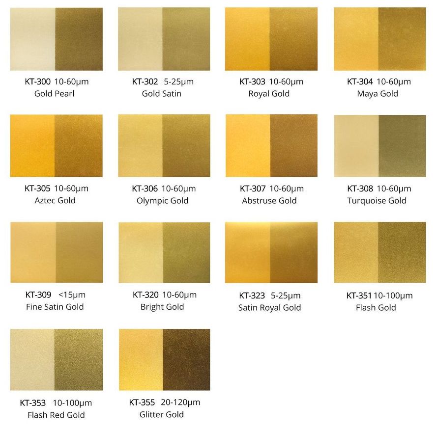 Golden Pearl Pigment - Color Chart-1 Golden Pearl Pigment - Color Chart-1