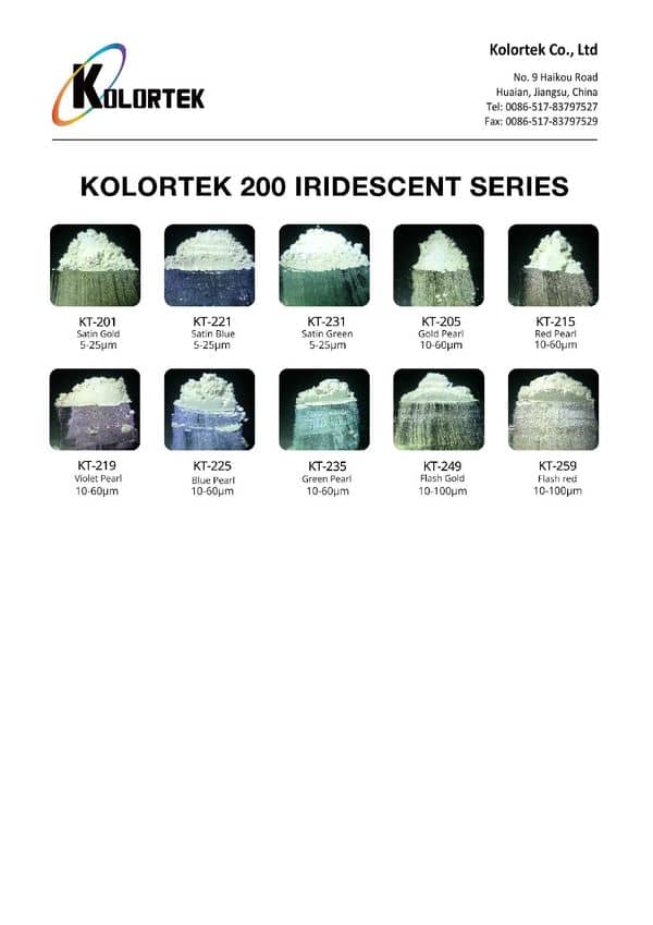 kolortek 200 Iridescent Series