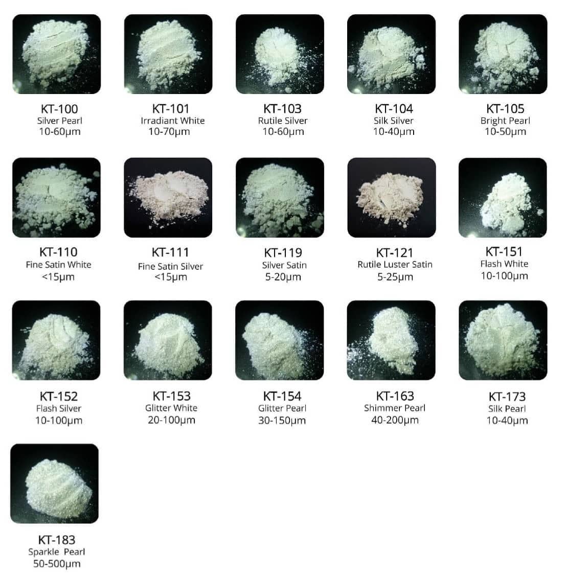 Silver-white pearlescent pigment - natural mica