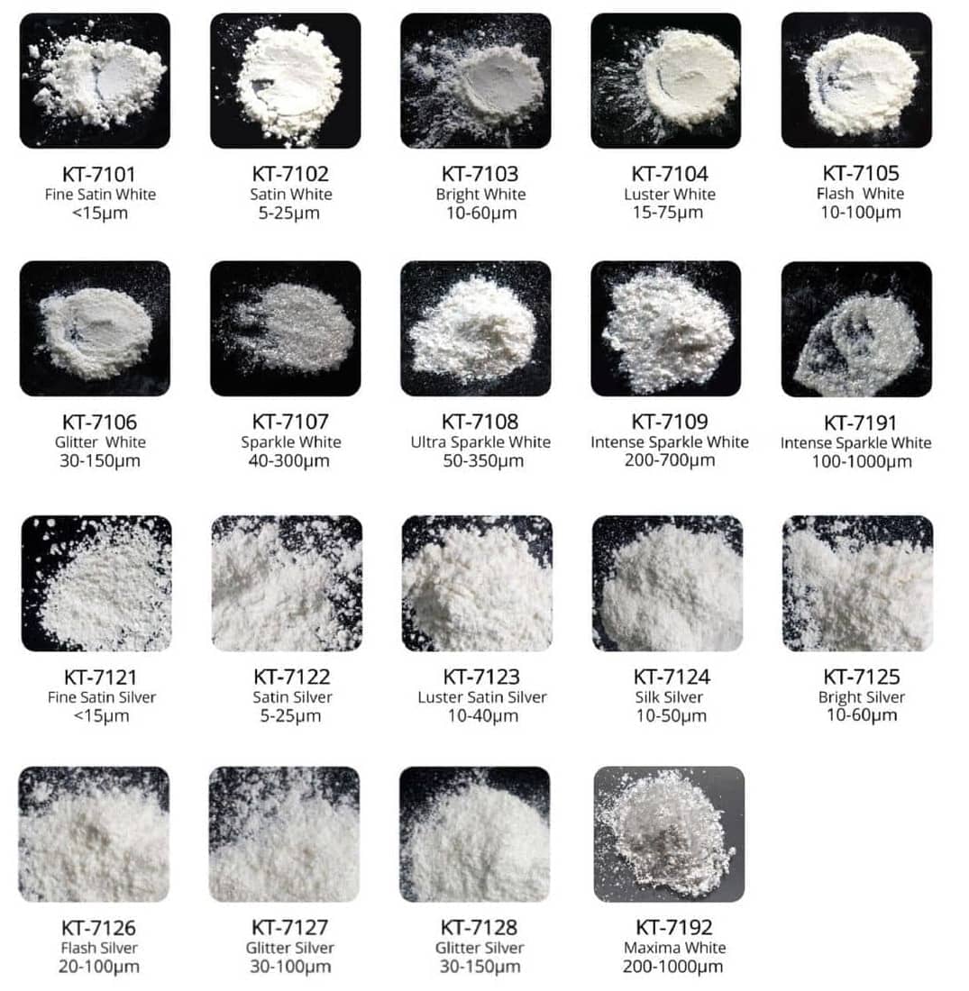 White pearlescent pigment - synthetic mica